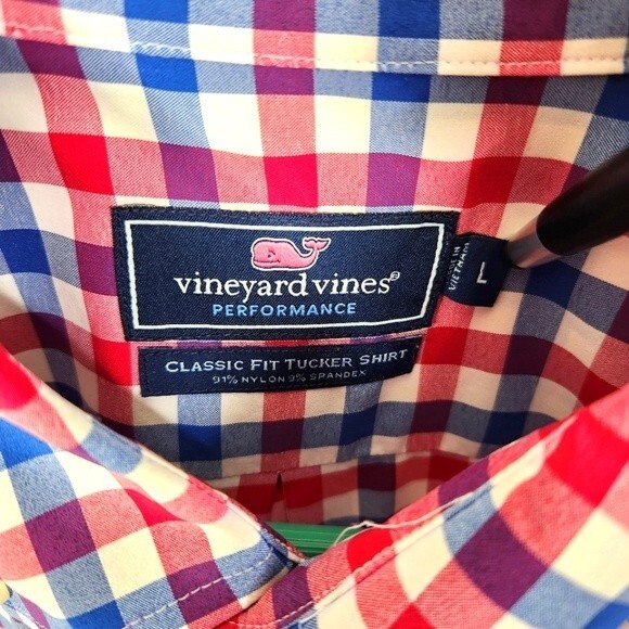 Vineyard Vines Mens Performance Classic Fit Long Sleeve Trucker Shirt Size L - Picture 6 of 6